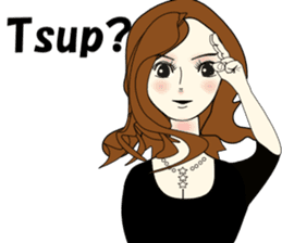 Good evening,Ms.YORUKO No. Two(English) sticker #6760511