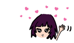 Space-saving. Compact LOVE sticker girl. sticker #6760625