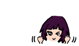 Space-saving. Compact LOVE sticker girl. sticker #6760633