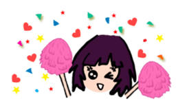 Space-saving. Compact LOVE sticker girl. sticker #6760634