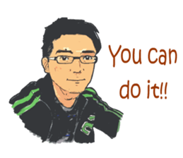 Hand-painted figures in daily life sticker #6761009