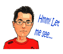 Hand-painted figures in daily life sticker #6761010