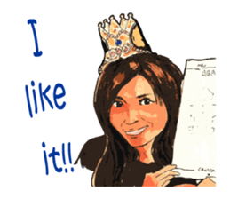 Hand-painted figures in daily life sticker #6761016