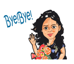 Hand-painted figures in daily life sticker #6761021