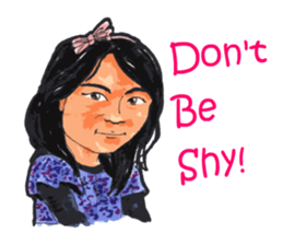 Hand-painted figures in daily life sticker #6761023