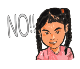 Hand-painted figures in daily life sticker #6761025