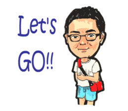 Hand-painted figures in daily life sticker #6761032