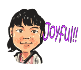 Hand-painted figures in daily life sticker #6761033