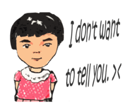 Hand-painted figures in daily life sticker #6761034