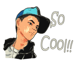 Hand-painted figures in daily life sticker #6761036