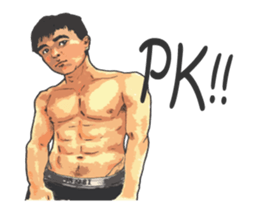 Hand-painted figures in daily life sticker #6761041