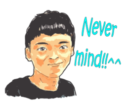 Hand-painted figures in daily life sticker #6761042