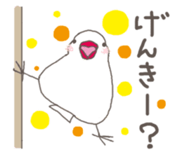 White Java sparrow (Kansai dialect)2 sticker #6761498