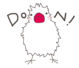 White Java sparrow (Kansai dialect)2 sticker #6761499