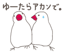 White Java sparrow (Kansai dialect)2 sticker #6761501