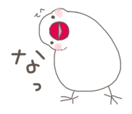 White Java sparrow (Kansai dialect)2 sticker #6761503