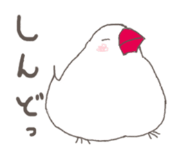 White Java sparrow (Kansai dialect)2 sticker #6761517