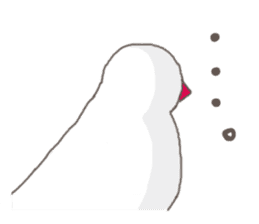 White Java sparrow (Kansai dialect)2 sticker #6761519