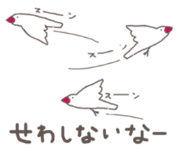 White Java sparrow (Kansai dialect)2 sticker #6761520
