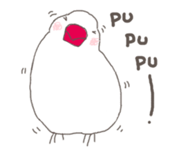 White Java sparrow (Kansai dialect)2 sticker #6761521