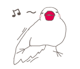 White Java sparrow (Kansai dialect)2 sticker #6761522