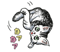 Black and White/monotone cats. sticker #6762571