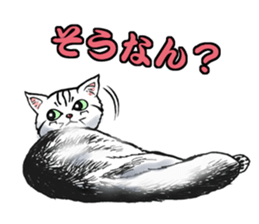 Black and White/monotone cats. sticker #6762572