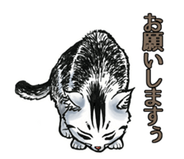 Black and White/monotone cats. sticker #6762590