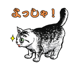 Black and White/monotone cats. sticker #6762595