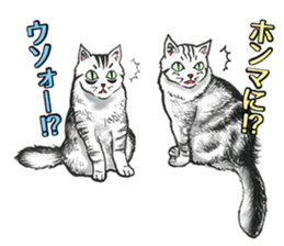 Black and White/monotone cats. sticker #6762599