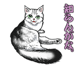 Black and White/monotone cats. sticker #6762602