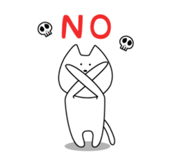 Funny Funny white cat sticker #6763329