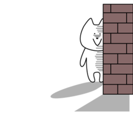 Funny Funny white cat sticker #6763344