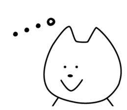 Funny Funny white cat sticker #6763357