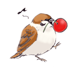 Birds live at their own pace.  (English) sticker #6764653