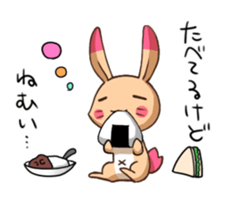 sleepy rabbit sticker #6767689
