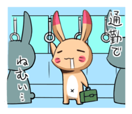 sleepy rabbit sticker #6767691