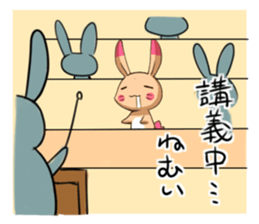 sleepy rabbit sticker #6767698