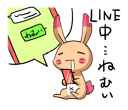 sleepy rabbit sticker #6767699