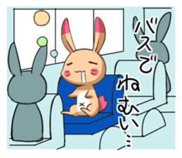 sleepy rabbit sticker #6767704