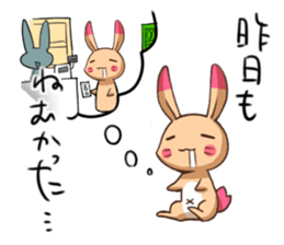 sleepy rabbit sticker #6767708