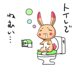 sleepy rabbit sticker #6767710