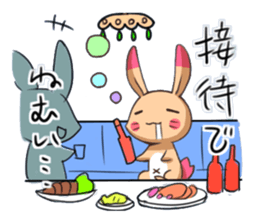 sleepy rabbit sticker #6767711