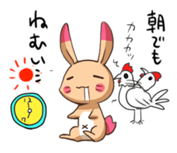 sleepy rabbit sticker #6767713