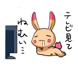 sleepy rabbit sticker #6767715