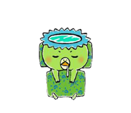 Kappa, cat, and rabbit stickers. sticker #6769814