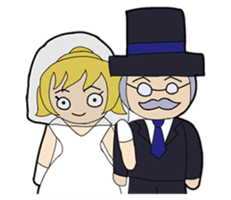 Wedding/Marriage: Bride & Groom sticker #6769968