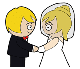Wedding/Marriage: Bride & Groom sticker #6769978