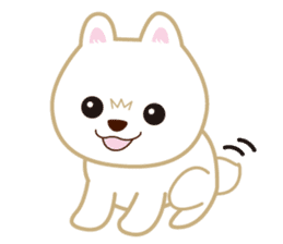 White little puppy sticker #6770164