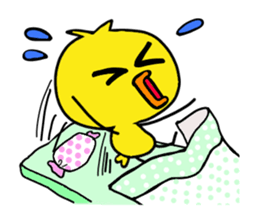 yellow baby bird 2 sticker #6771056